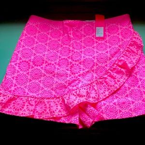 Beautiful Lilly Pulitzer skort.  Brand new in a bright pink!
